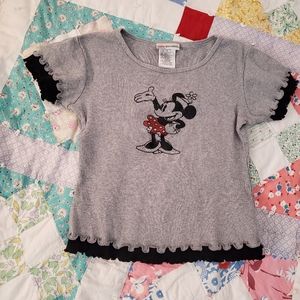 Vintage Disney Minnie Mouse ribbed tee shirt